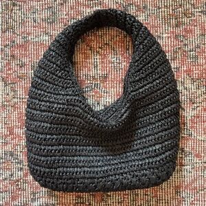 EUC! Mango Black Raffia Bag